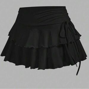Black Ruffle Skirt